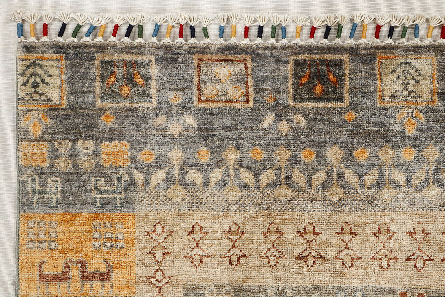 4' 6" x 6' 6  Multi Handmade Persian Rug LORIBAFT Rectangular