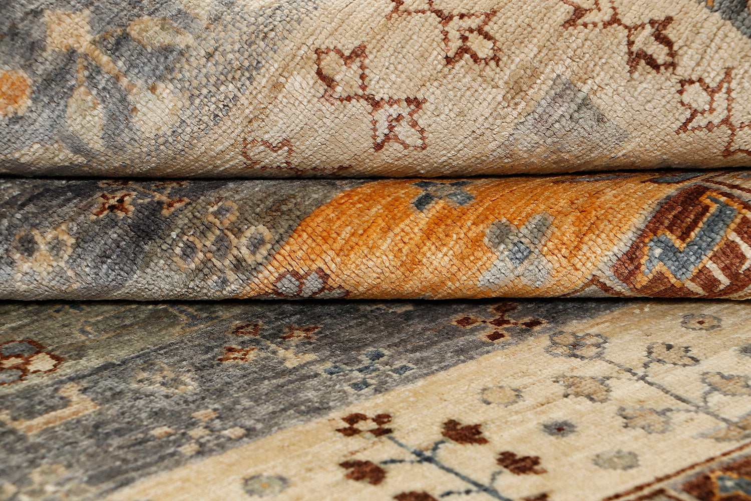 4' 6" x 6' 6  Multi Handmade Persian Rug LORIBAFT Rectangular