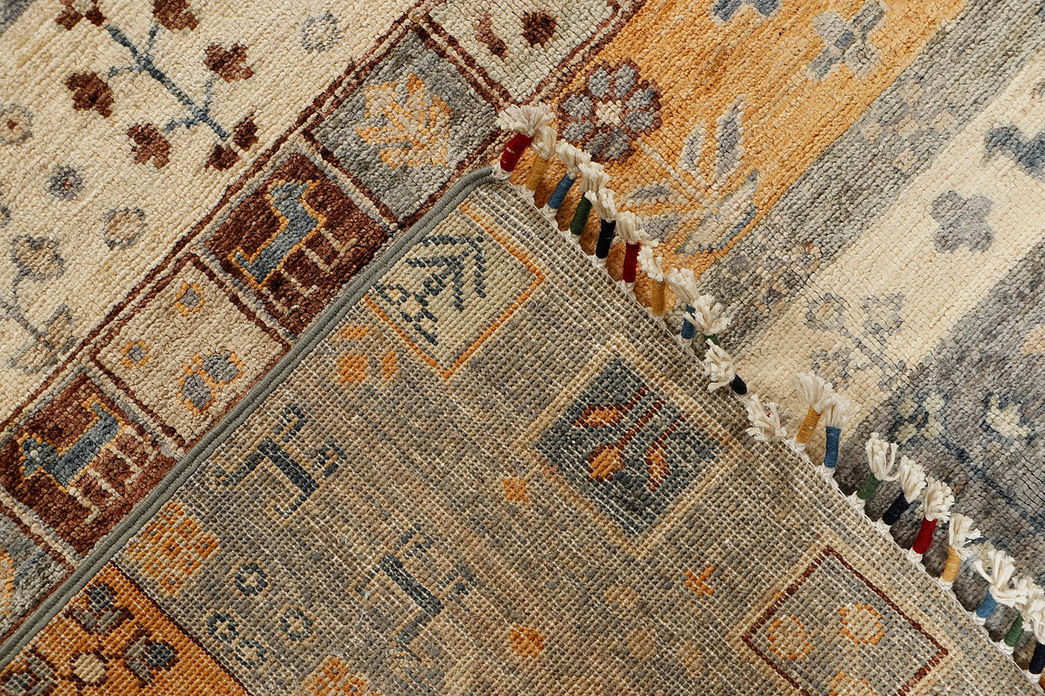 4' 6" x 6' 6  Multi Handmade Persian Rug LORIBAFT Rectangular