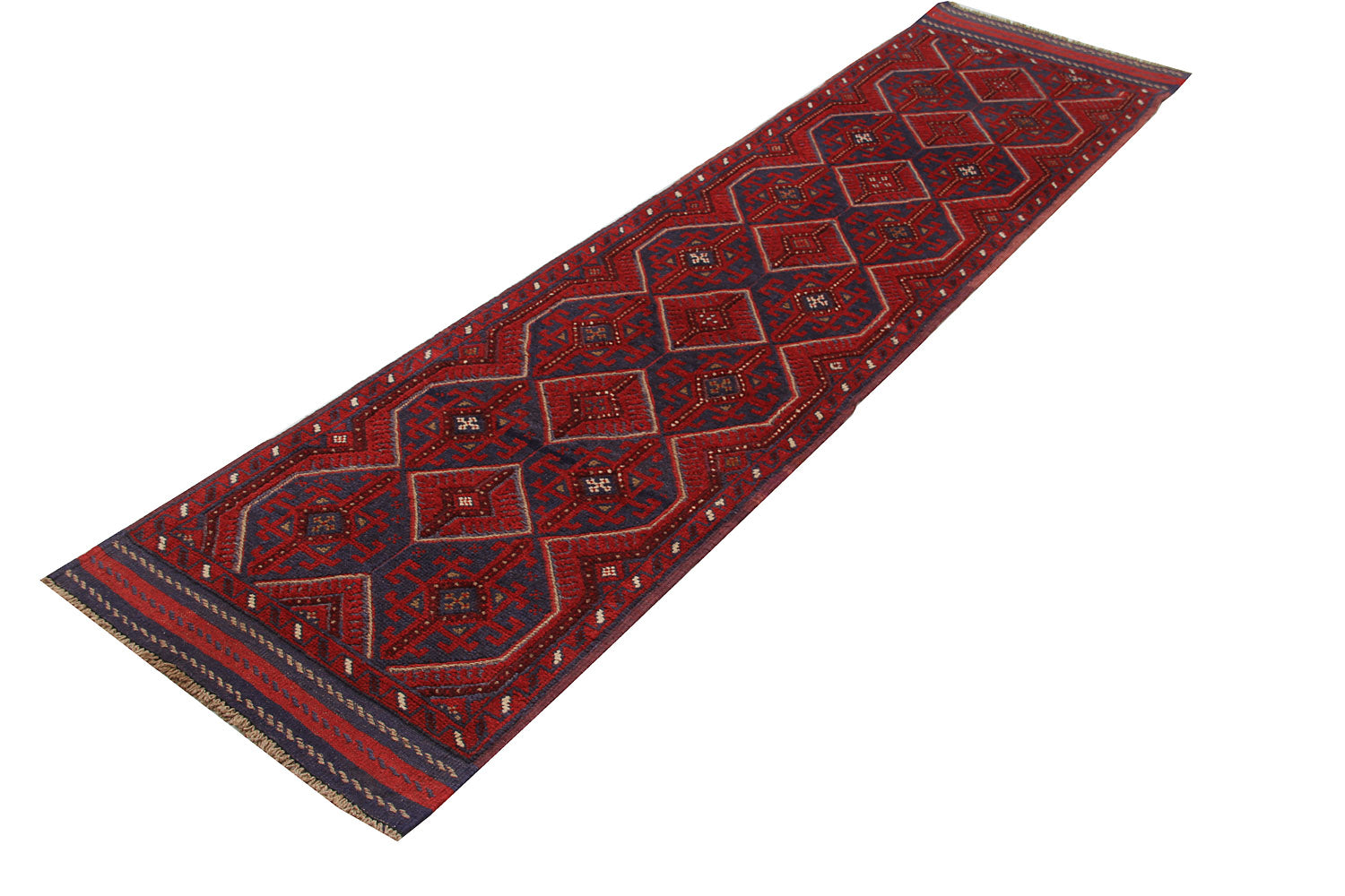 2' 6" x 8'  Multy Handmade Mashwani Afghan Rug Runner