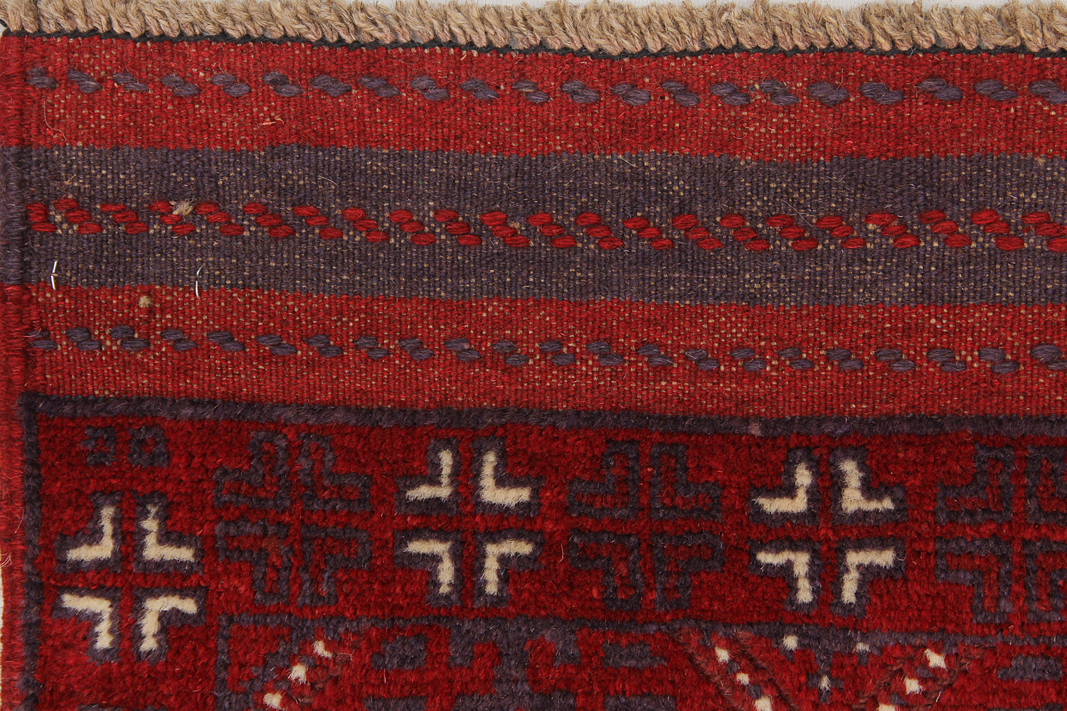 2' 6" x 8'  Multy Handmade Mashwani Afghan Rug Runner