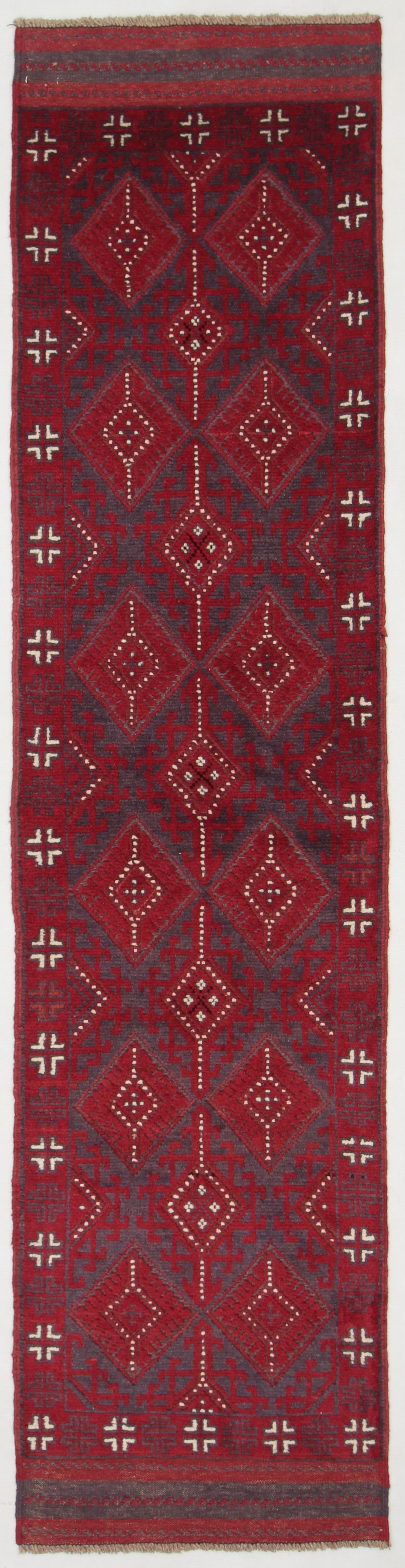 2' 6" x 8'  Multy Handmade Mashwani Afghan Rug Runner