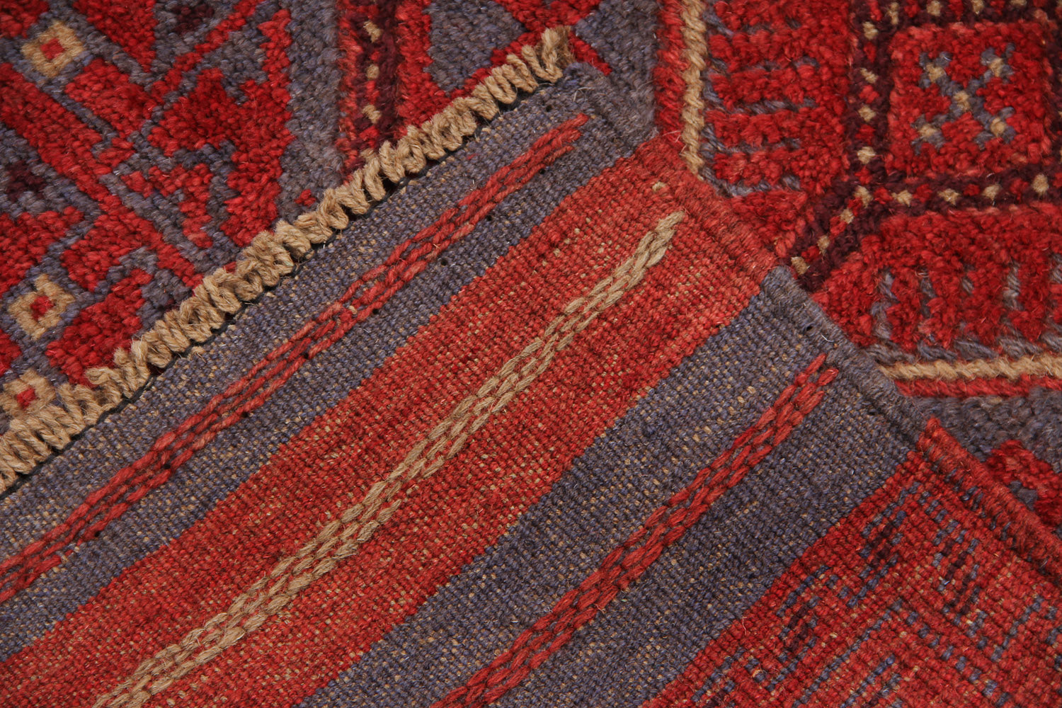 2' 6" X 9'  Multy Handmade Mashwani Afghan Rug Runner