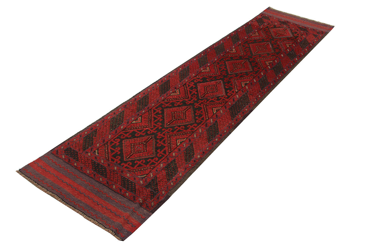 2' 6" x 8'  Multy Handmade Mashwani Afghan Rug Runner