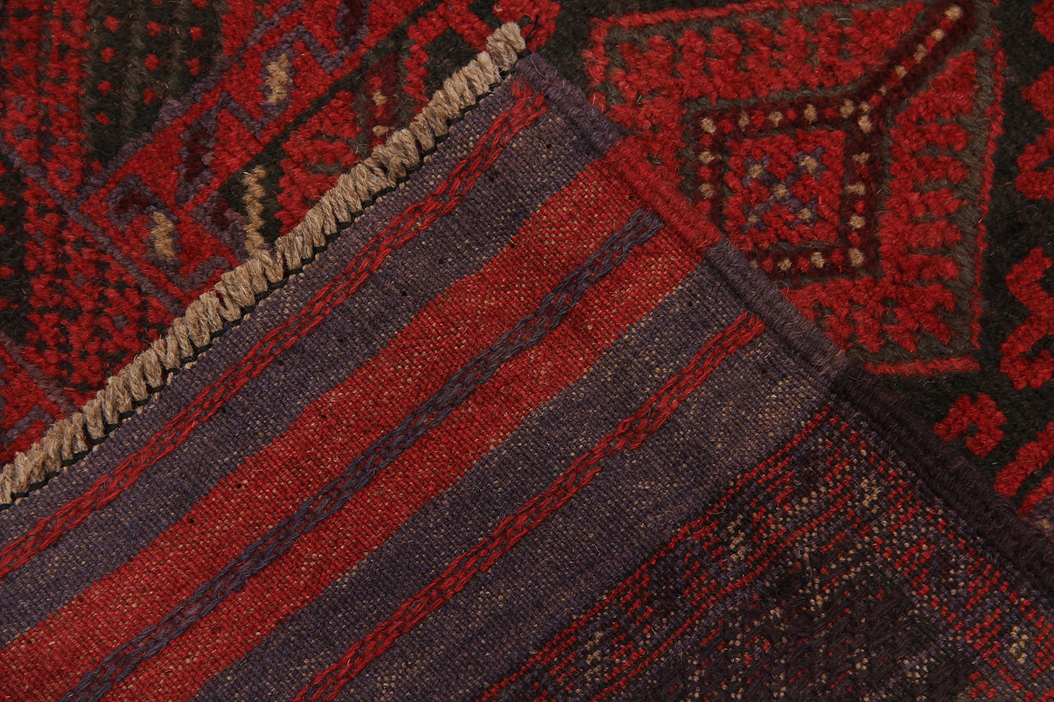 2' 6" x 8'  Multy Handmade Mashwani Afghan Rug Runner
