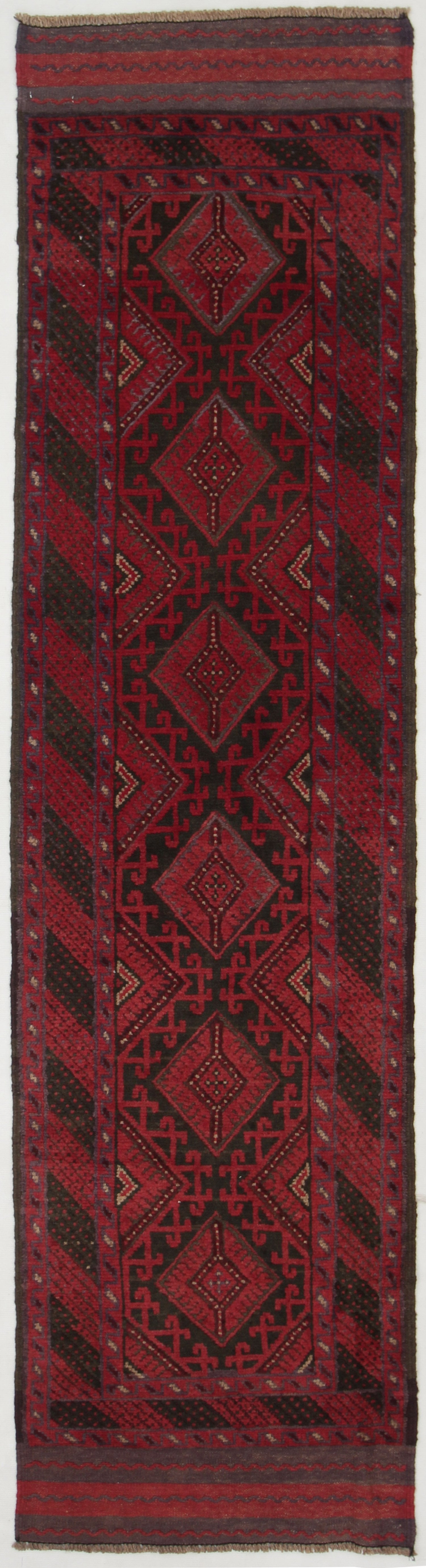 2' 6" x 8'  Multy Handmade Mashwani Afghan Rug Runner