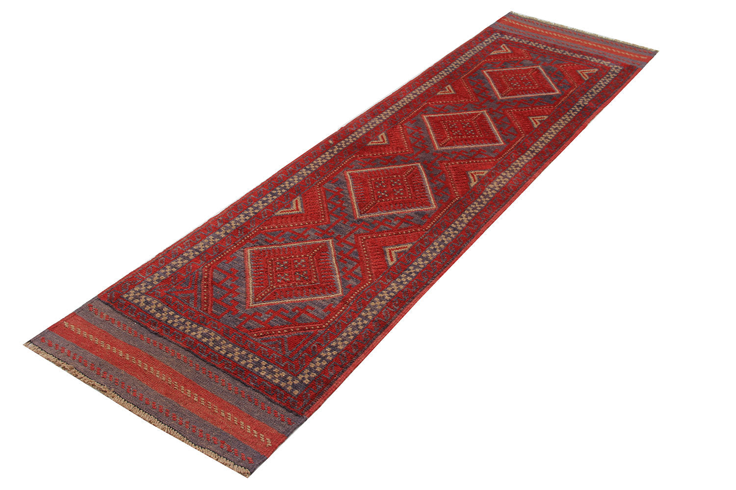2' 6" x 8'  Multy Handmade Mashwani Afghan Rug Runner