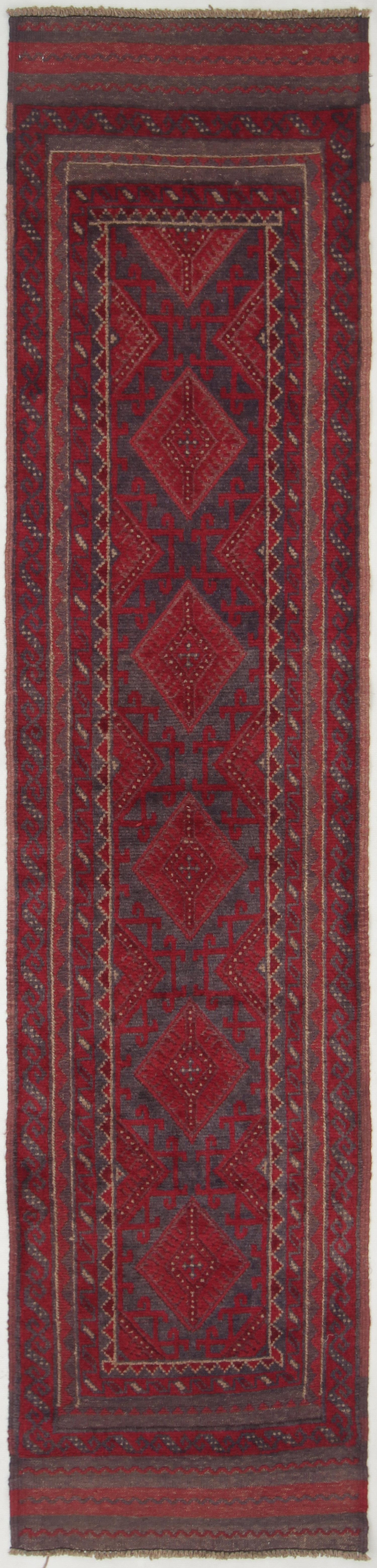 2' 6" X 9'  Multy Handmade Mashwani Afghan Rug Runner