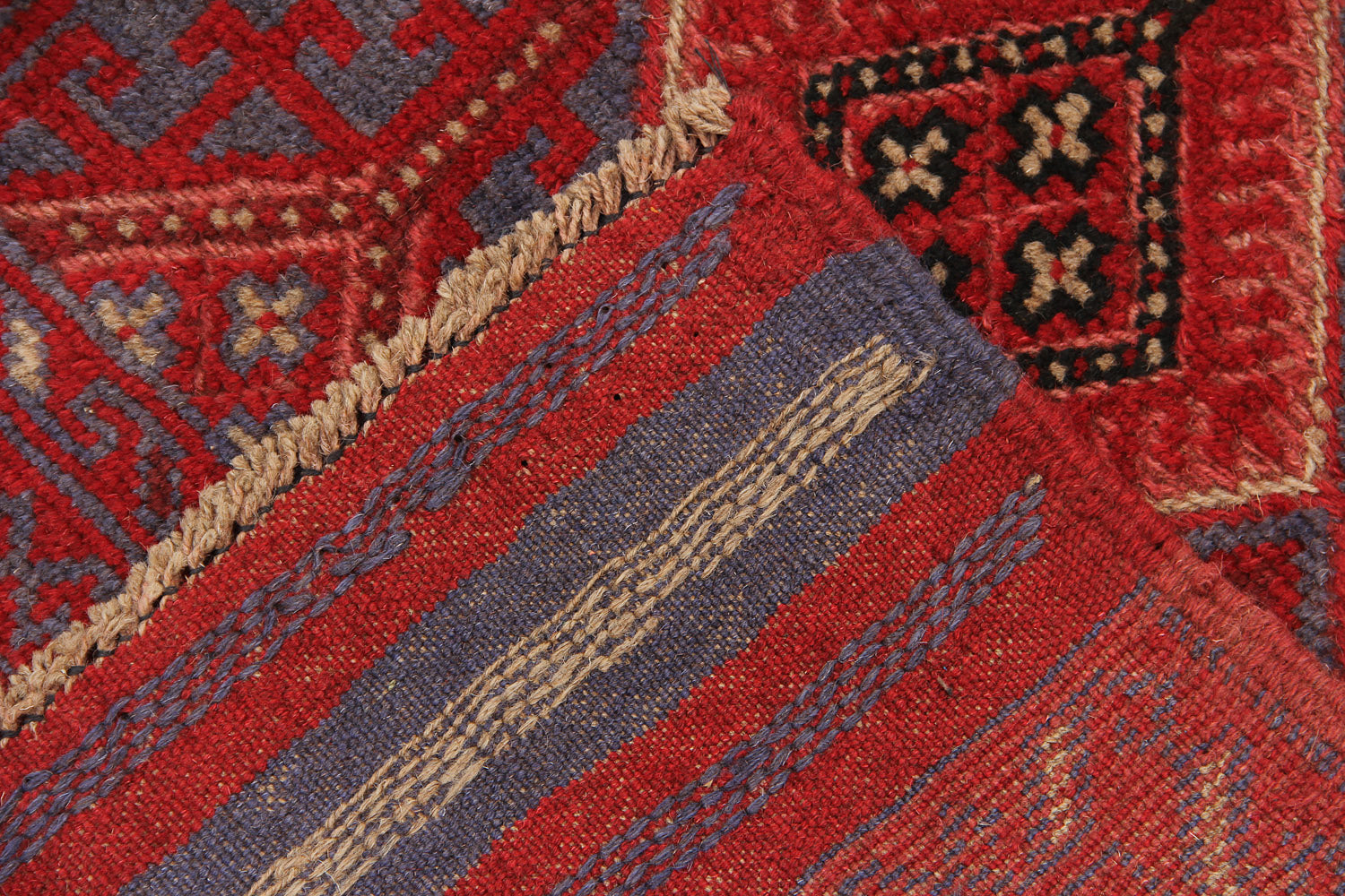 2' 6" x 8'  Multy Handmade Mashwani Afghan Rug Runner