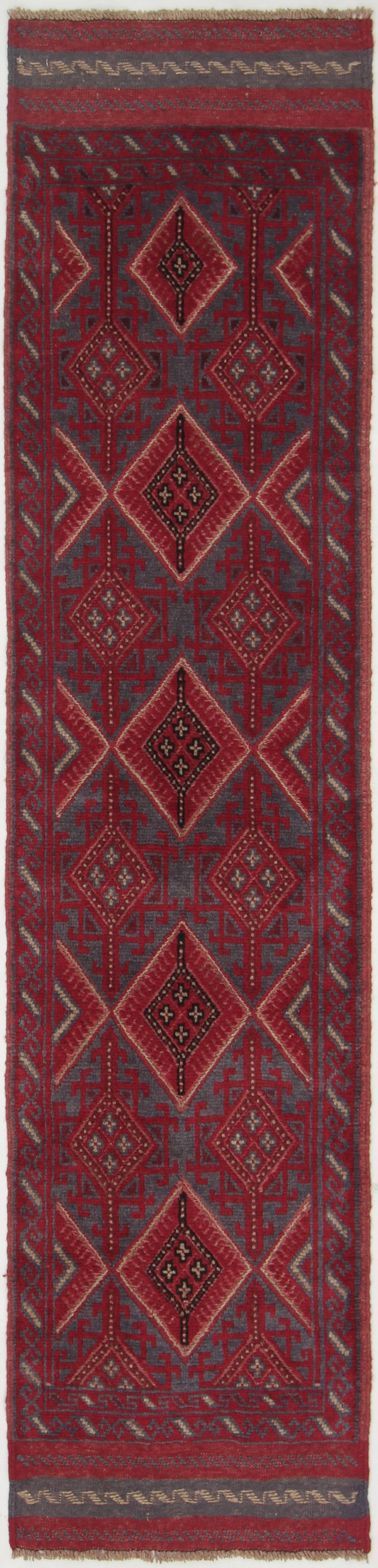 2' 6" x 8'  Multy Handmade Mashwani Afghan Rug Runner