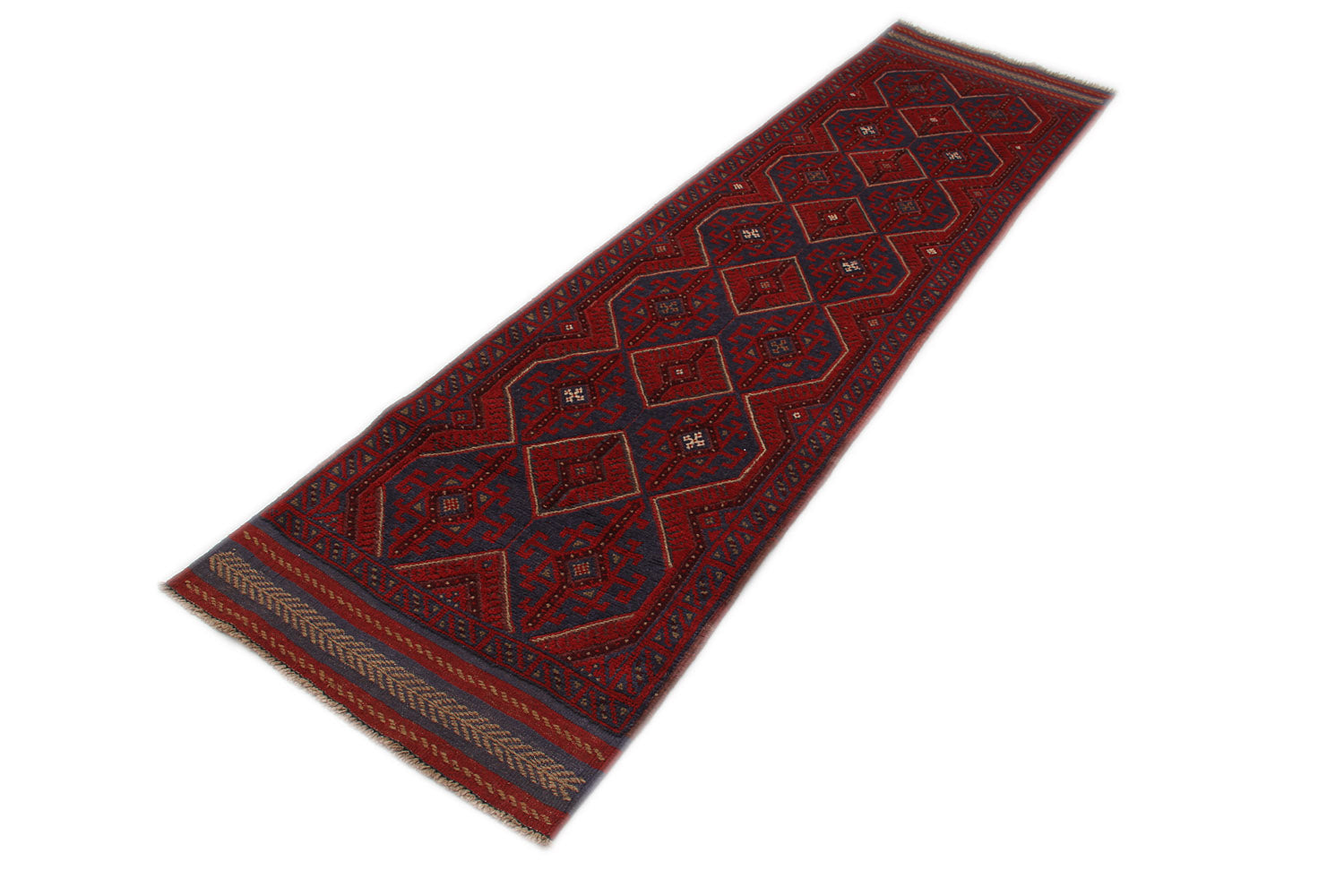2' 6" x 8'  Multy Handmade Mashwani Afghan Rug Runner