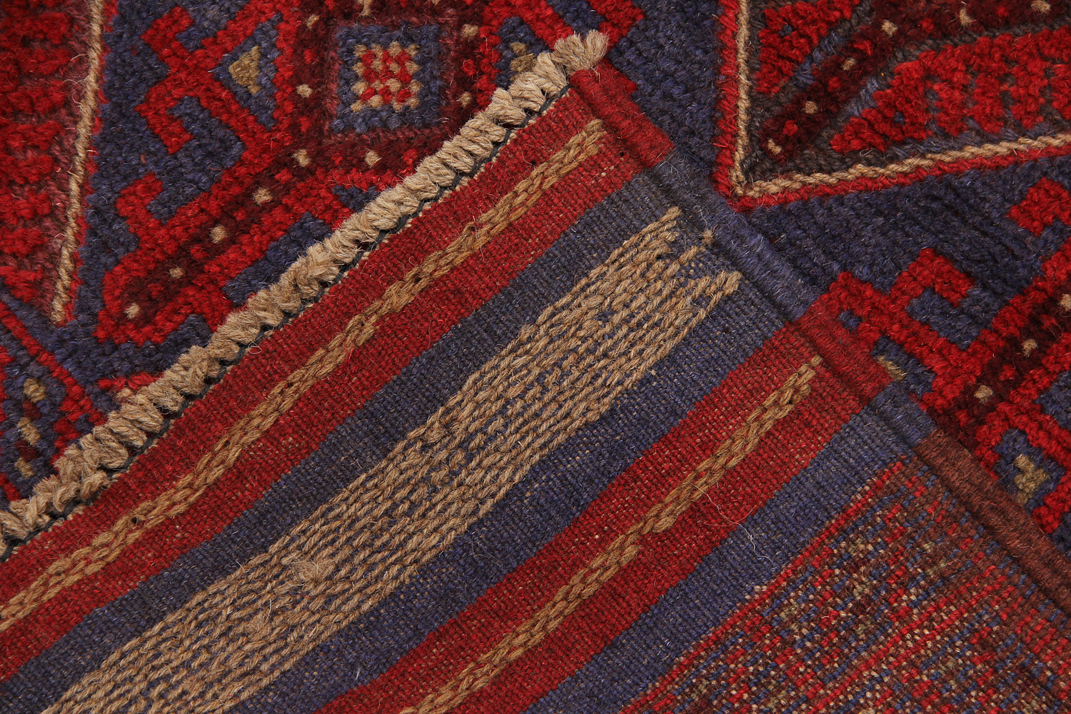 2' 6" x 8'  Multy Handmade Mashwani Afghan Rug Runner