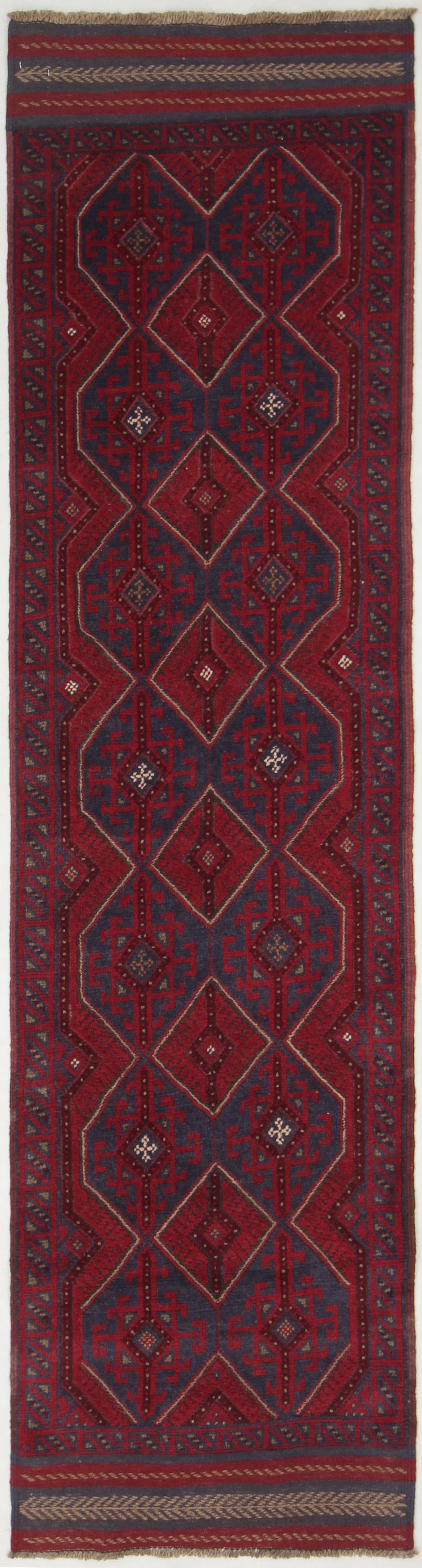 2' 6" x 8'  Multy Handmade Mashwani Afghan Rug Runner