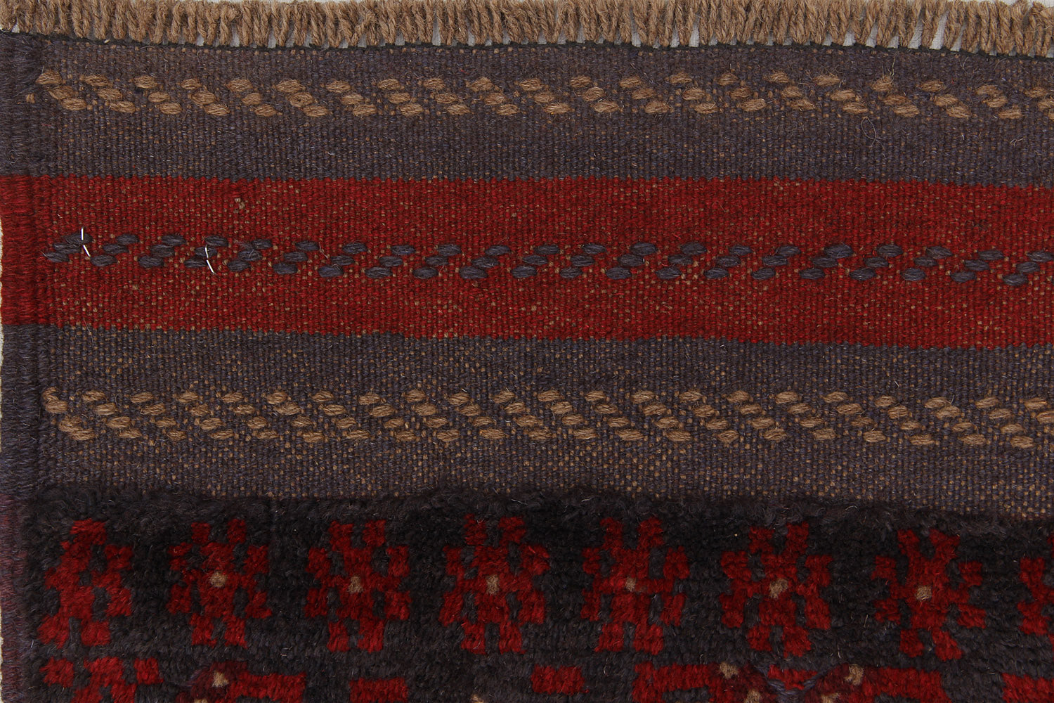 2' 6" x 8'  Multy Handmade Mashwani Afghan Rug Runner