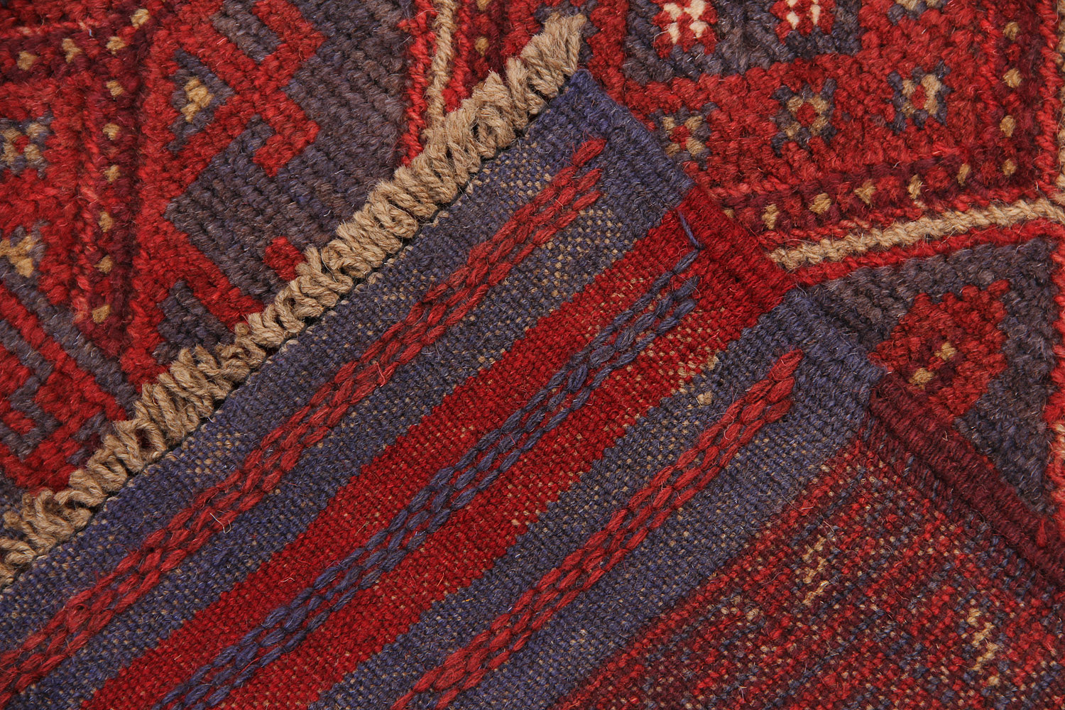 2' 6" x 8'  Multy Handmade Mashwani Afghan Rug Runner