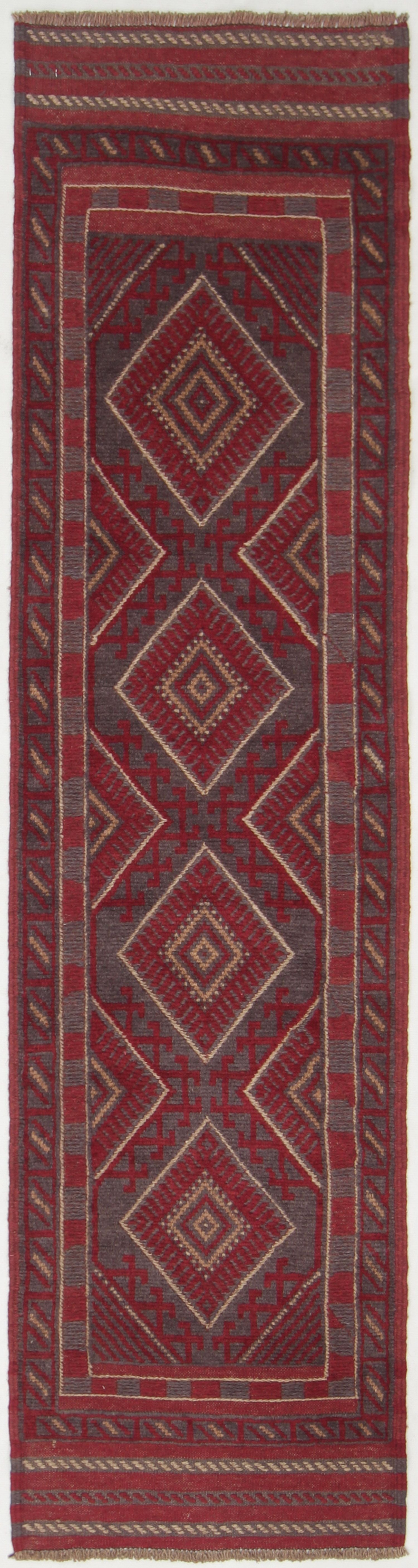 2' 6" x 8'  Multy Handmade Mashwani Afghan Rug Runner