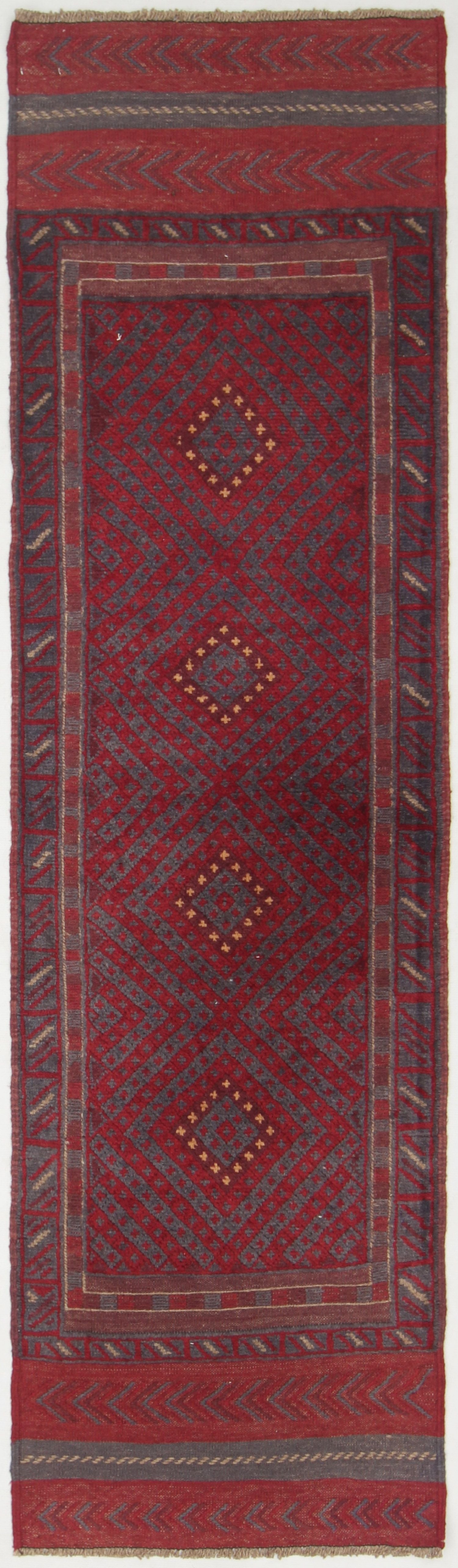 2' 6" x 8'  Multy Handmade Mashwani Afghan Rug Runner