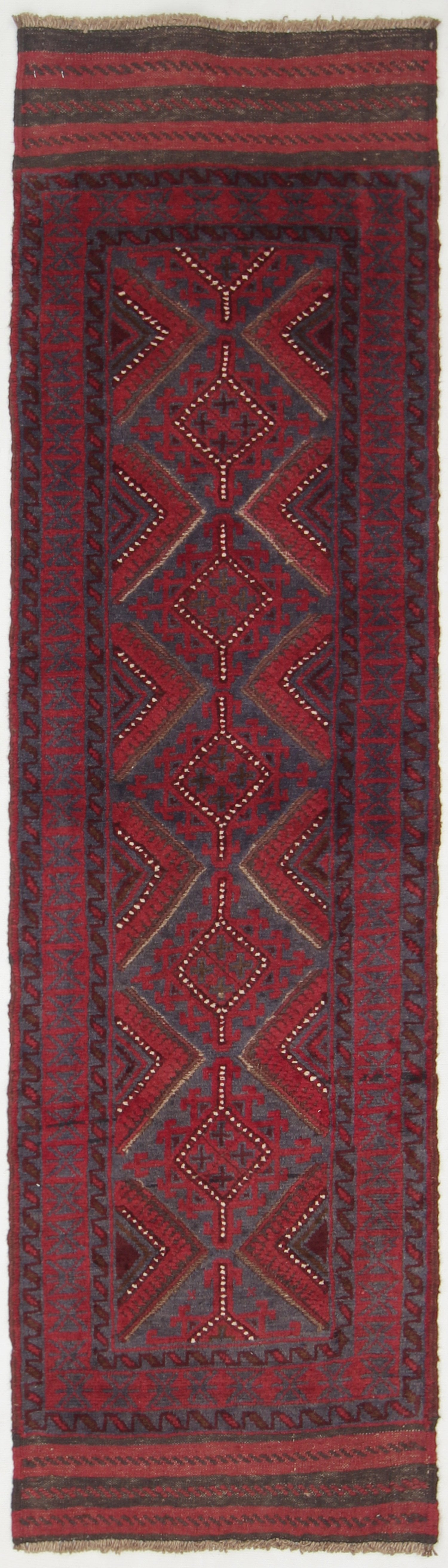 2' 6" x 8'  Multy Handmade Mashwani Afghan Rug Runner