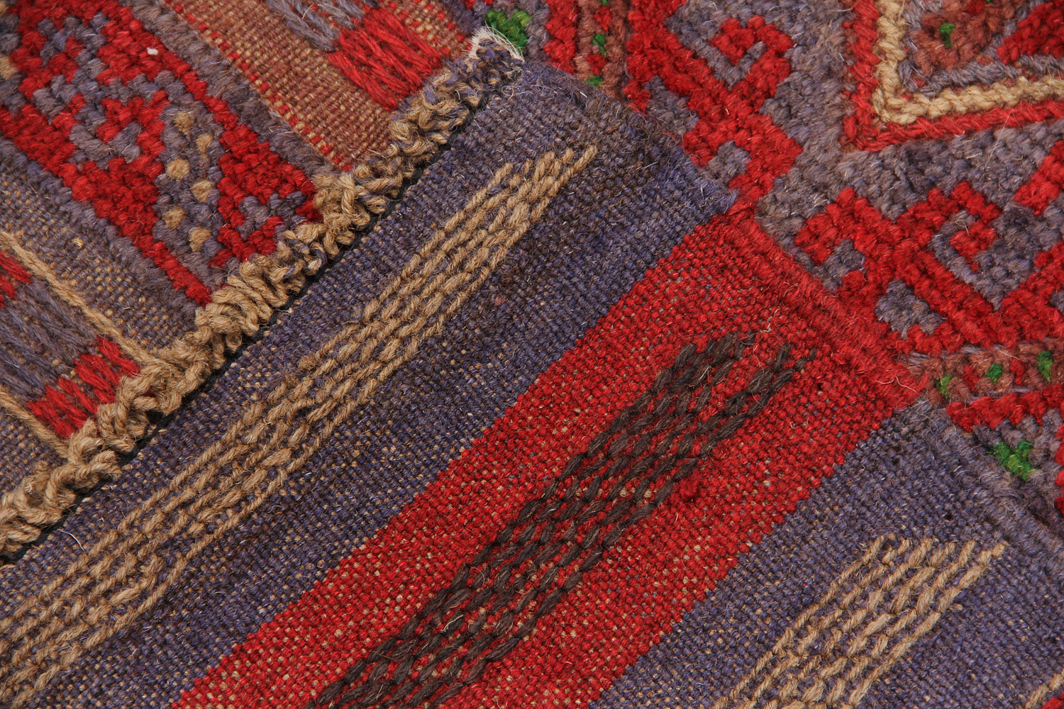 2' 6" x 8'  Multy Handmade Mashwani Afghan Rug Runner