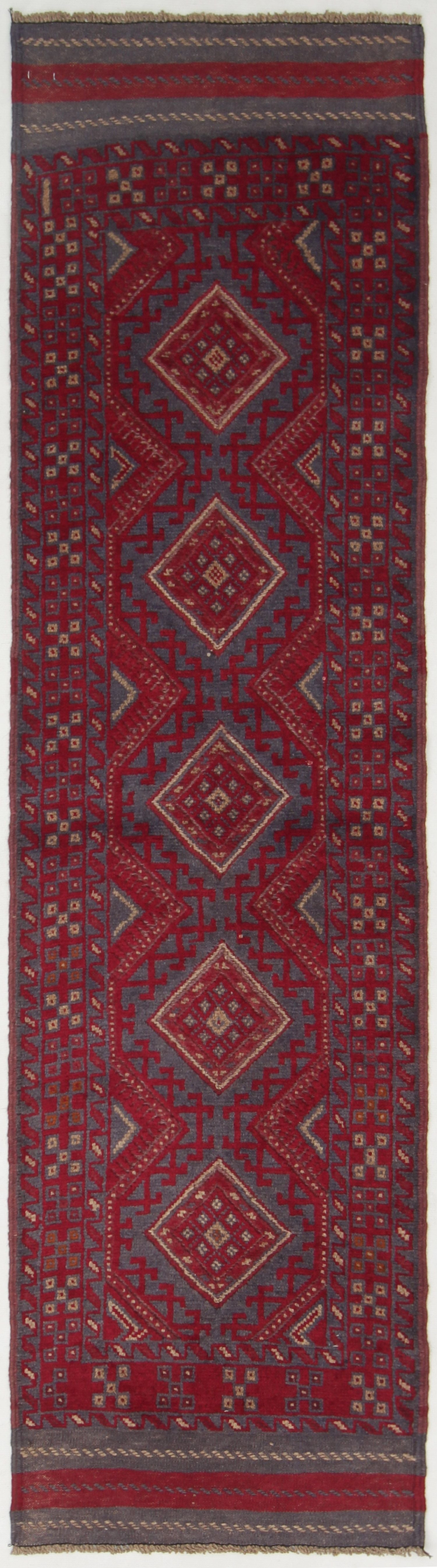 2' 6" x 8'  Multy Handmade Mashwani Afghan Rug Runner