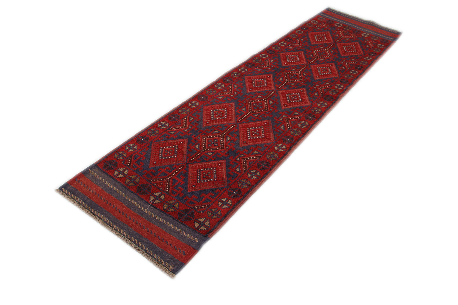 2' 6" x 8'  Multy Handmade Mashwani Afghan Rug Runner