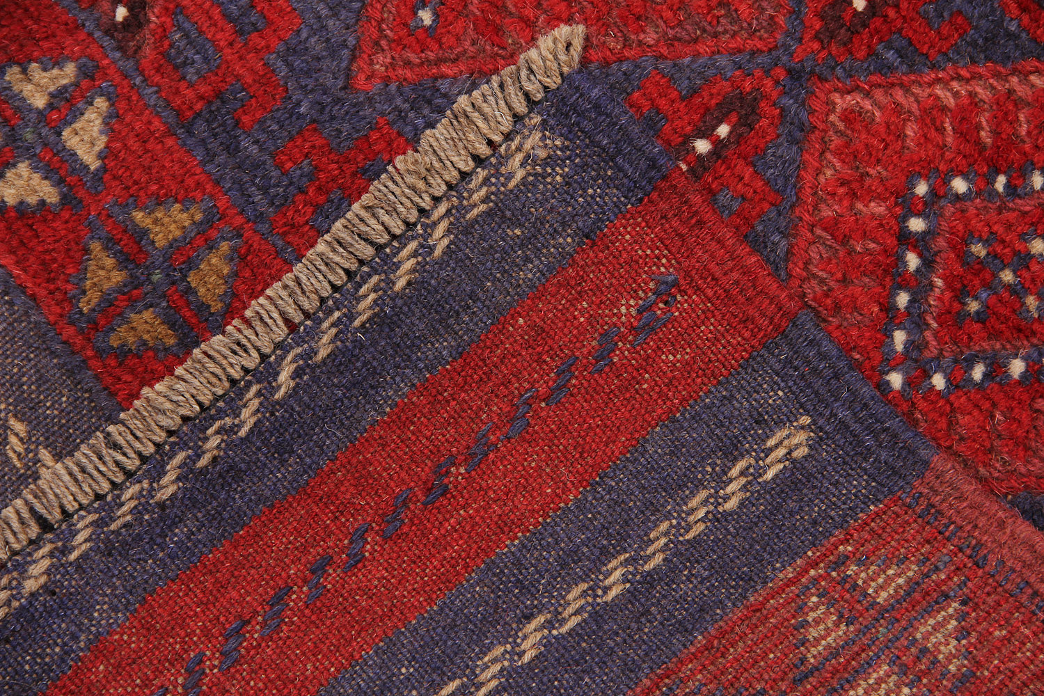 2' 6" x 8'  Multy Handmade Mashwani Afghan Rug Runner