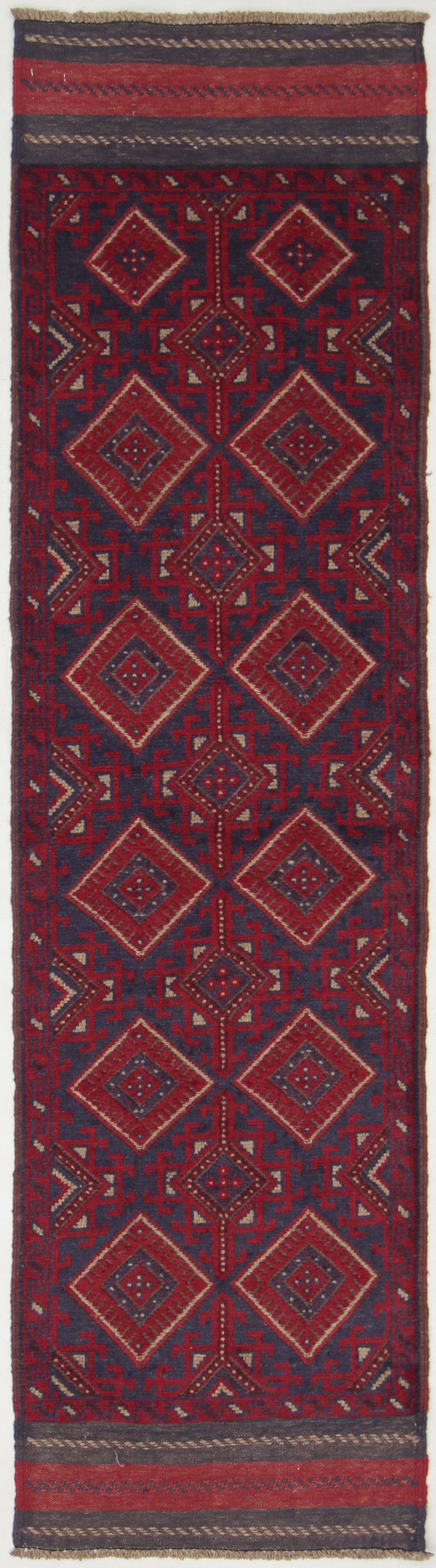 2' 6" x 8'  Multy Handmade Mashwani Afghan Rug Runner