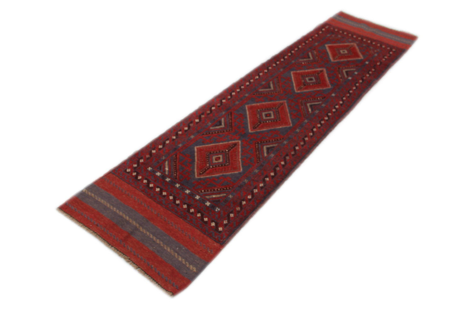2' 6" x 8'  Multy Handmade Mashwani Afghan Rug Runner