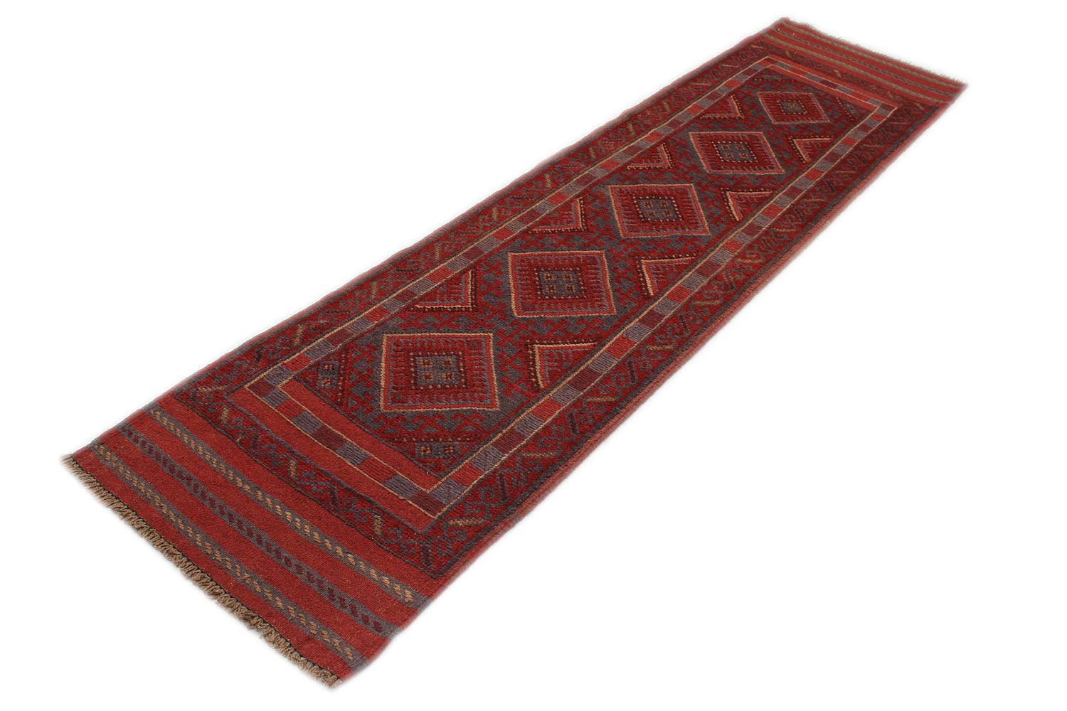 2' 6" x 8'  Multy Handmade Mashwani Afghan Rug Runner