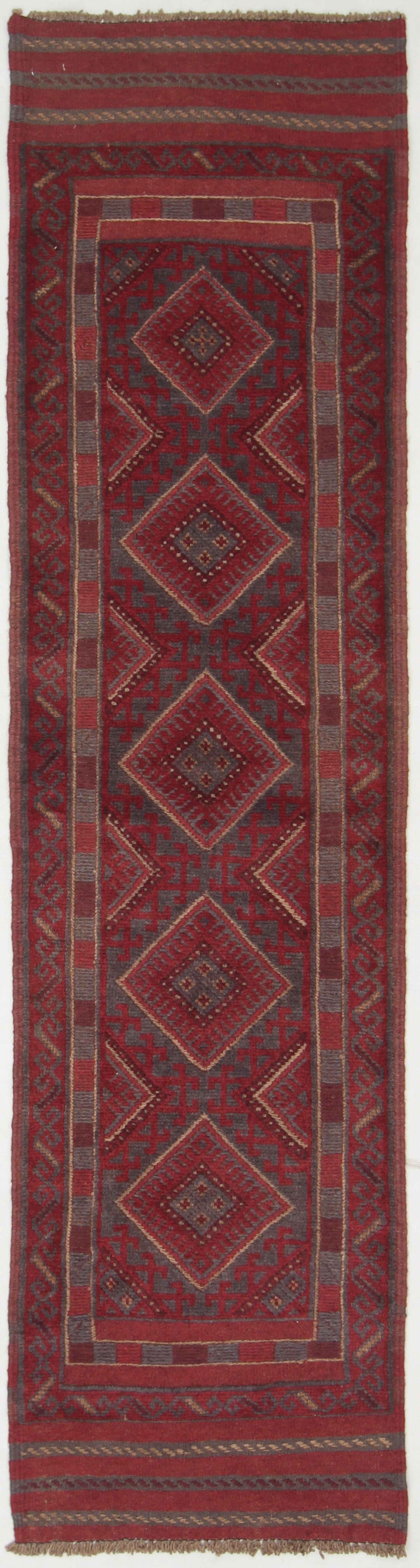 2' 6" x 8'  Multy Handmade Mashwani Afghan Rug Runner