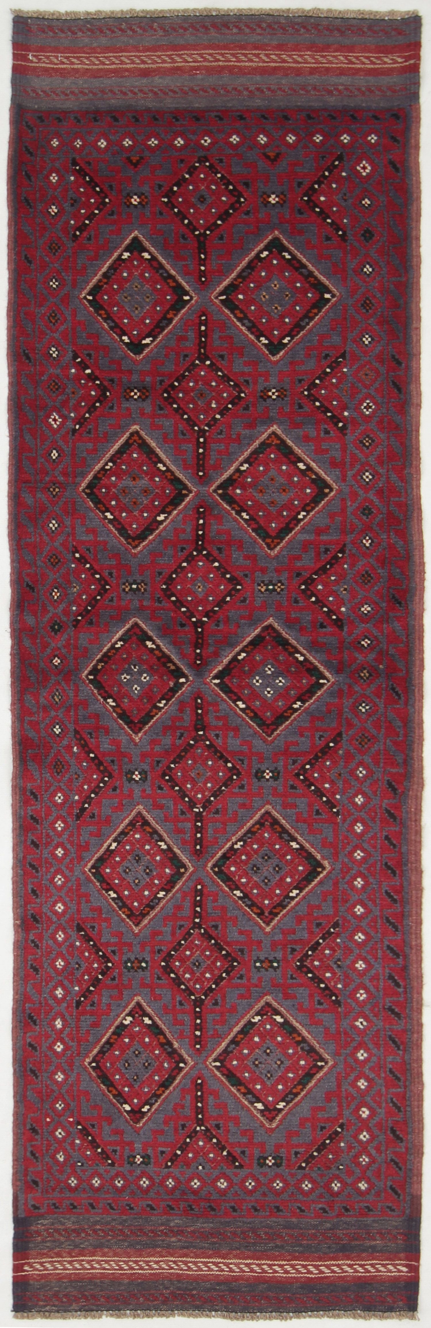 2' 6" x 8'  Multy Handmade Mashwani Afghan Rug Runner