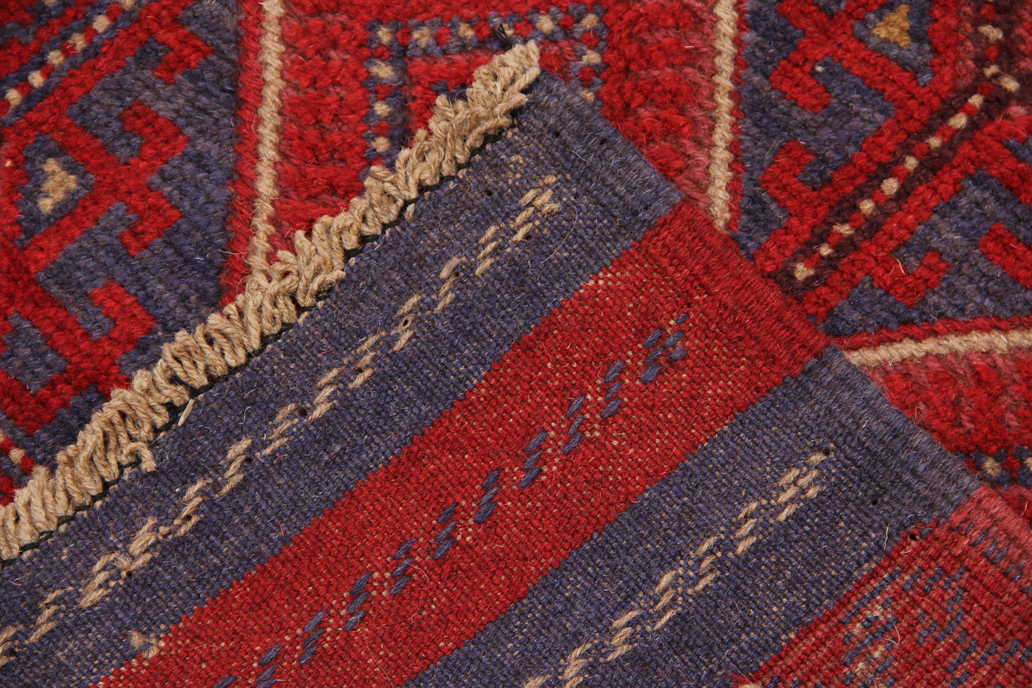 2' 6" x 8'  Multy Handmade Mashwani Afghan Rug Runner
