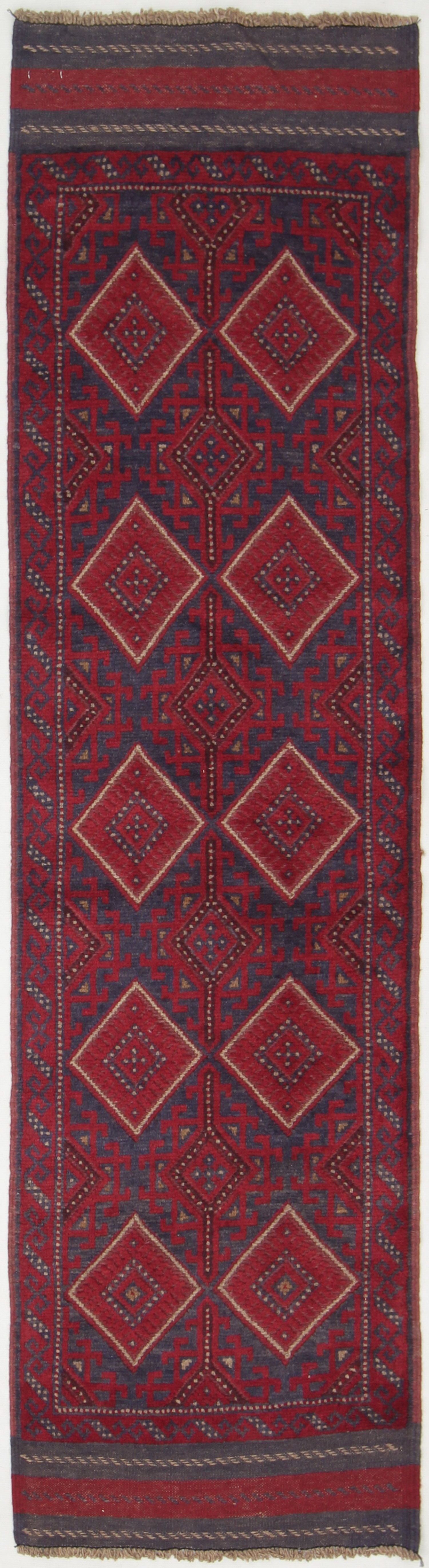 2' 6" x 8'  Multy Handmade Mashwani Afghan Rug Runner