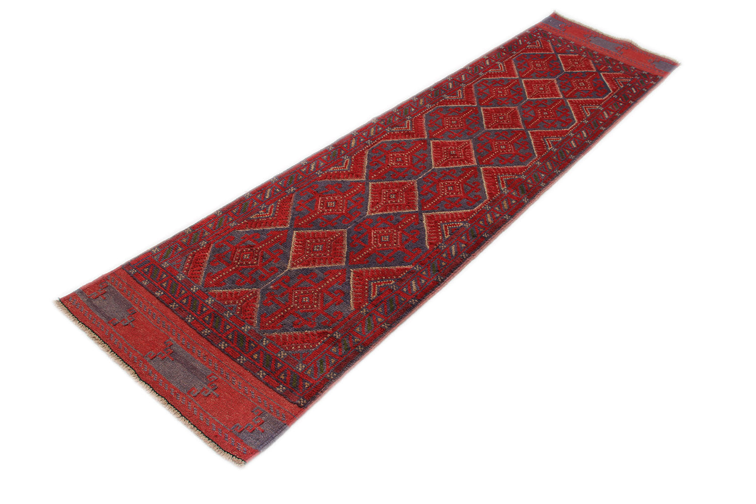 2' 6" x 8'  Multy Handmade Mashwani Afghan Rug Runner
