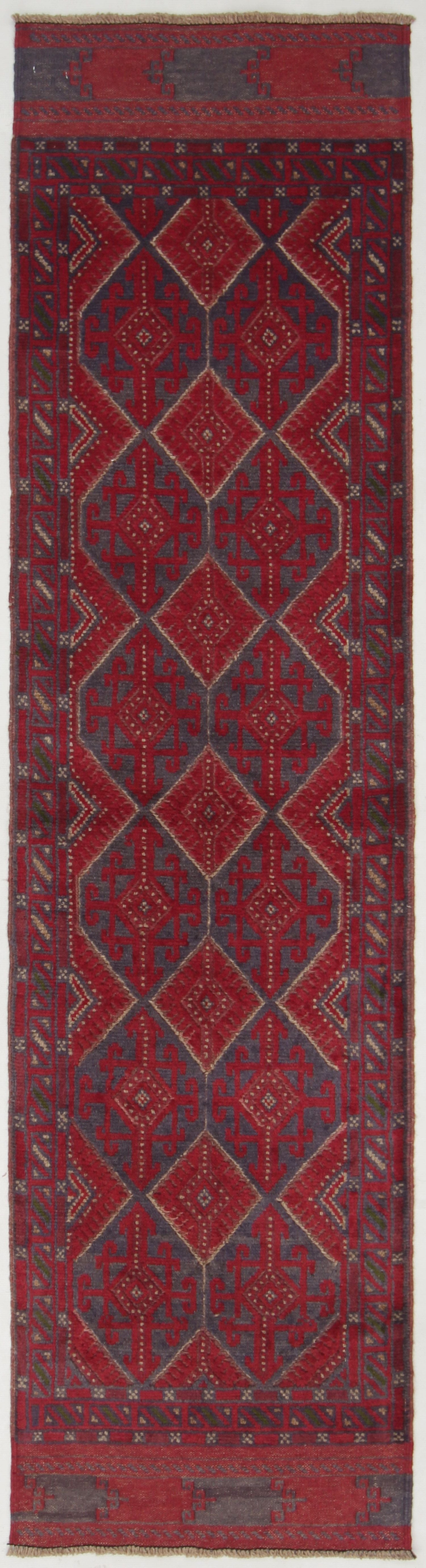 2' 6" x 8'  Multy Handmade Mashwani Afghan Rug Runner