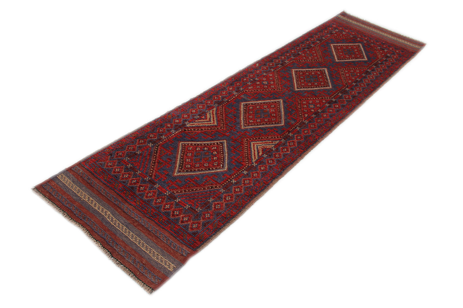 2' 6" x 8'  Multy Handmade Mashwani Afghan Rug Runner