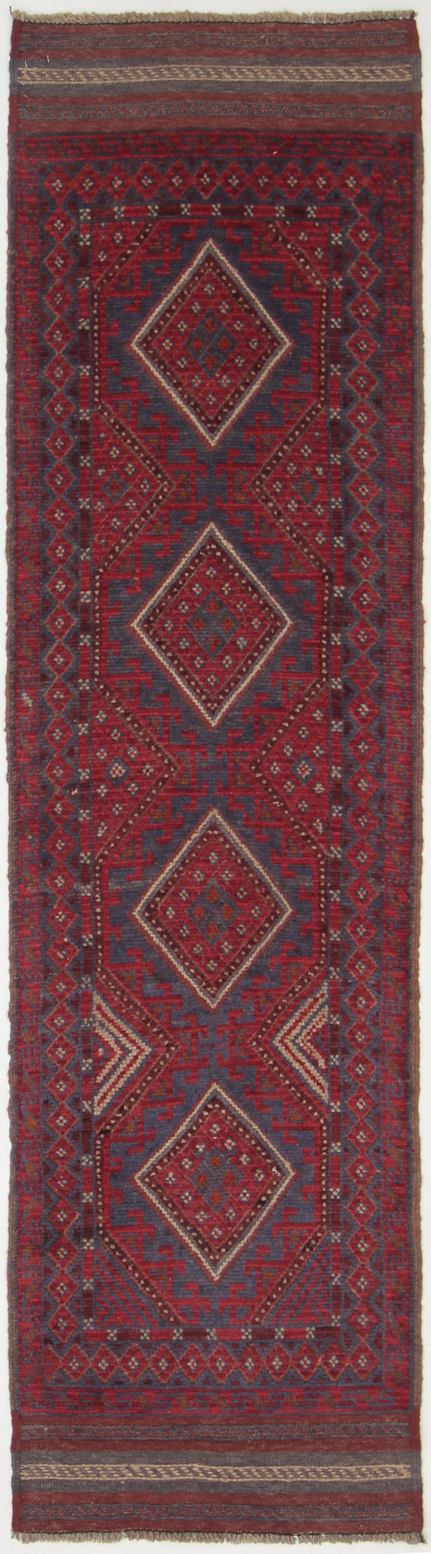 2' 6" x 8'  Multy Handmade Mashwani Afghan Rug Runner