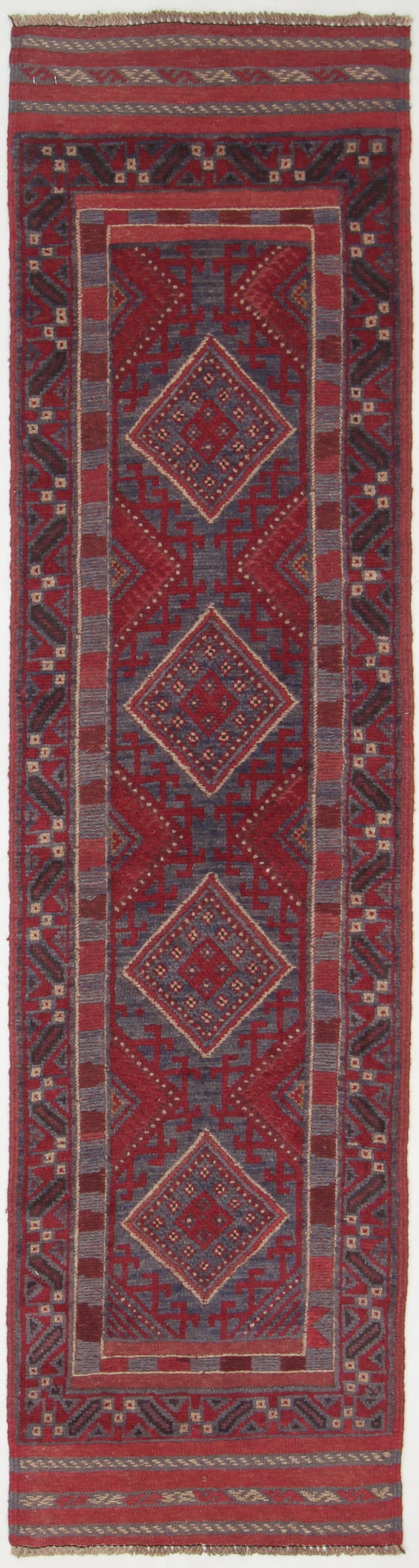 2' 6" x 8'  Multy Handmade Mashwani Afghan Rug Runner