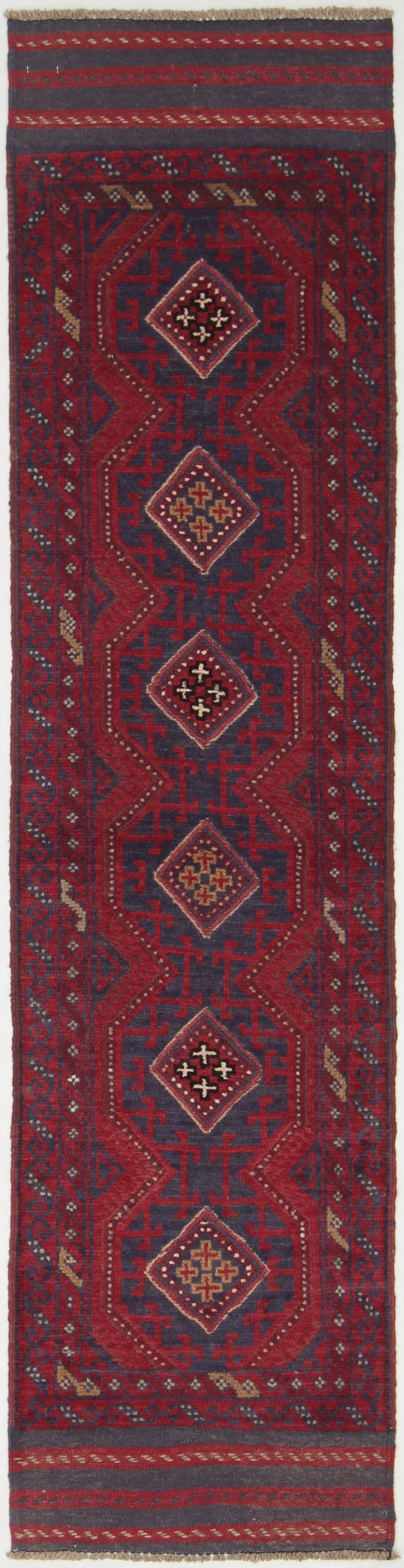 2' 6" x 8'  Multy Handmade Mashwani Afghan Rug Runner