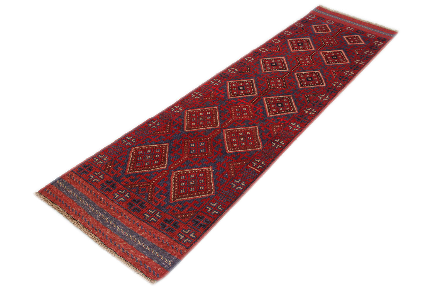 2' 6" x 8'  Multy Handmade Mashwani Afghan Rug Runner
