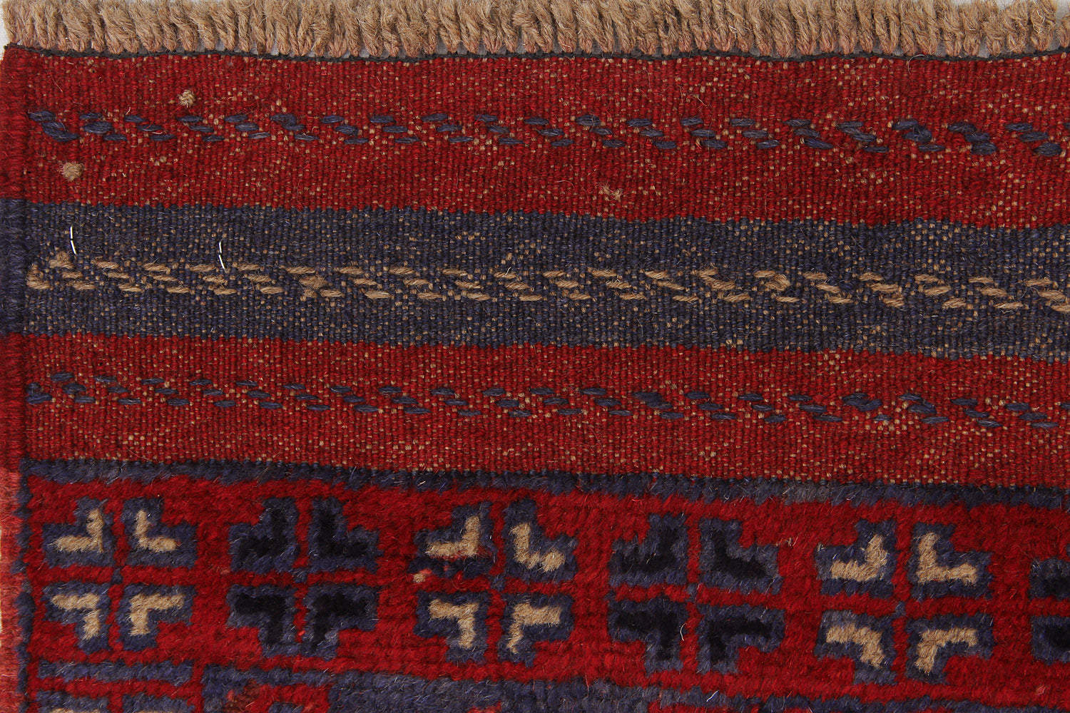 2' 6" x 8'  Multy Handmade Mashwani Afghan Rug Runner