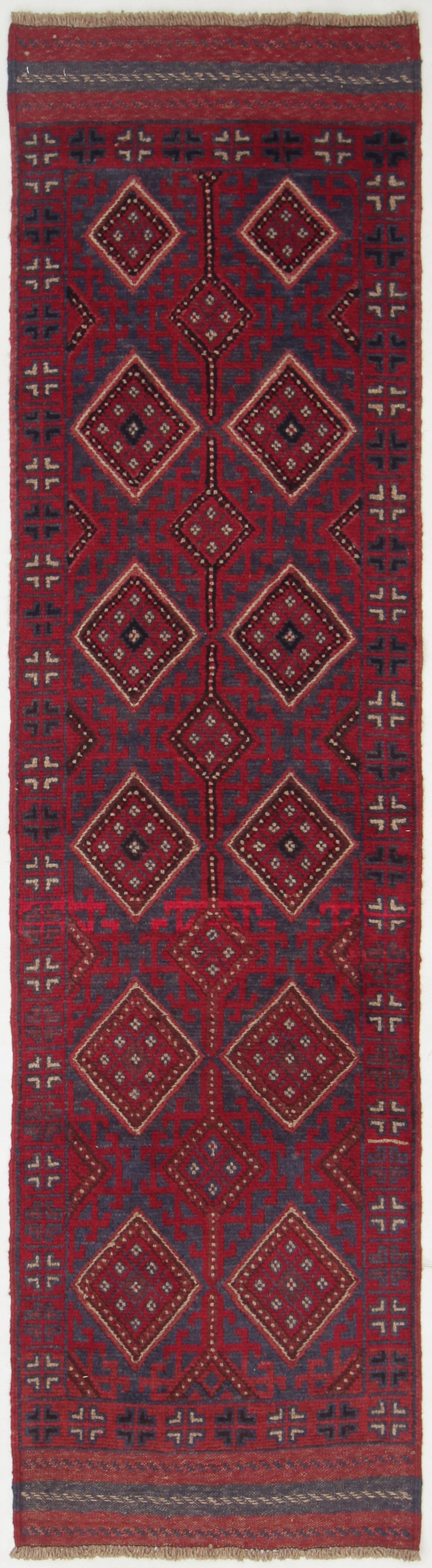 2' 6" x 8'  Multy Handmade Mashwani Afghan Rug Runner