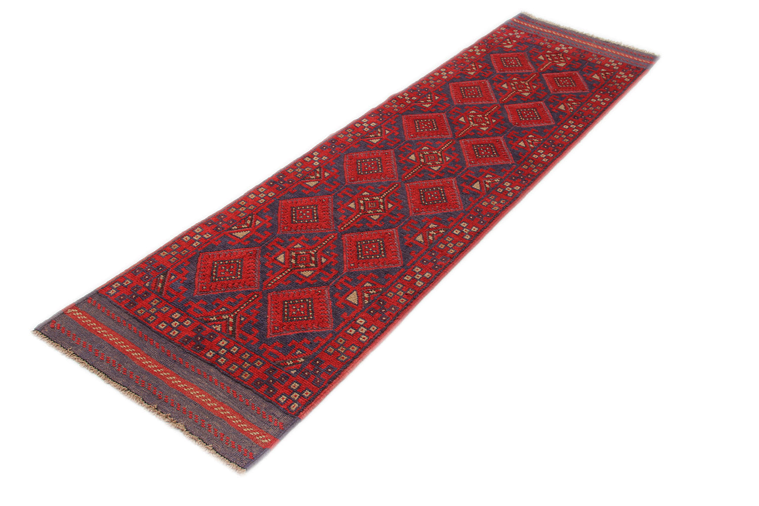 2' 6" x 8'  Multy Handmade Mashwani Afghan Rug Runner