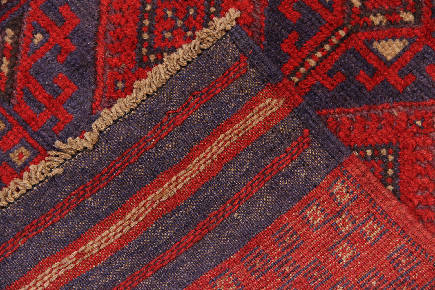 2' 6" x 8'  Multy Handmade Mashwani Afghan Rug Runner