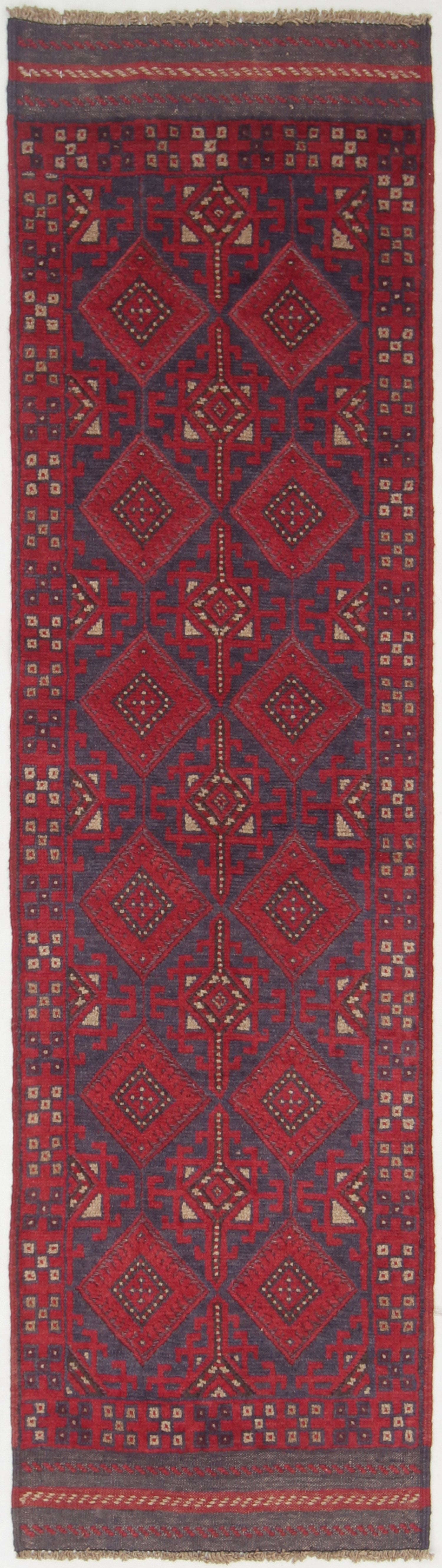2' 6" x 8'  Multy Handmade Mashwani Afghan Rug Runner