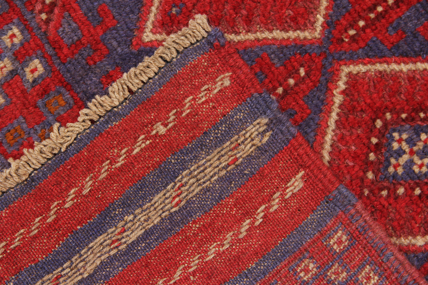 2' 6" x 8'  Multy Handmade Mashwani Afghan Rug Runner