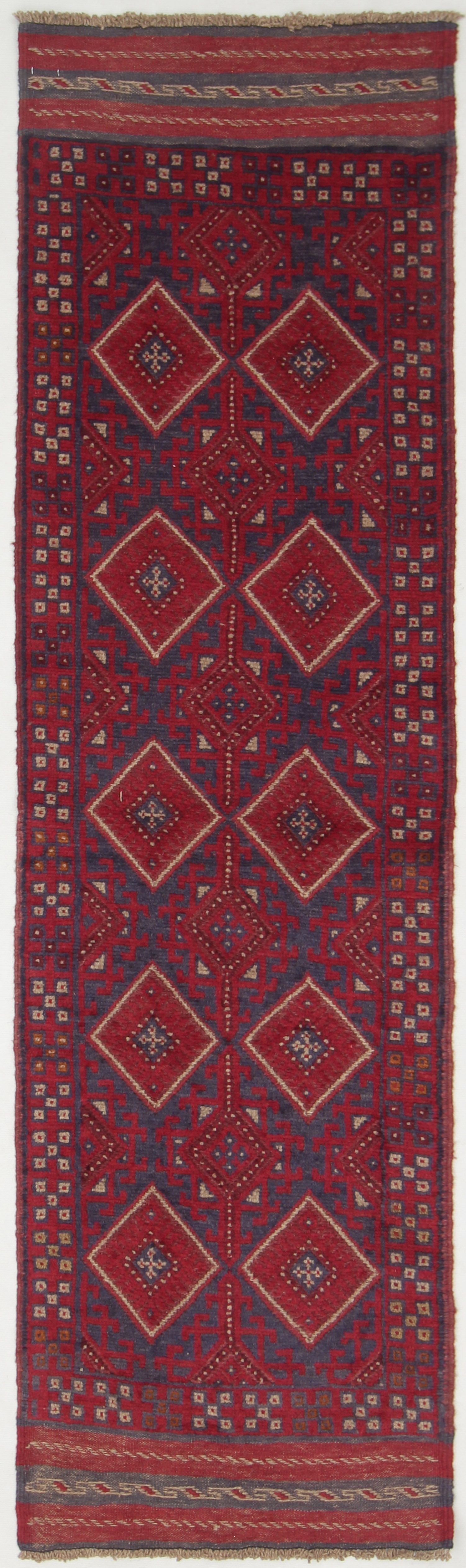 2' 6" x 8'  Multy Handmade Mashwani Afghan Rug Runner