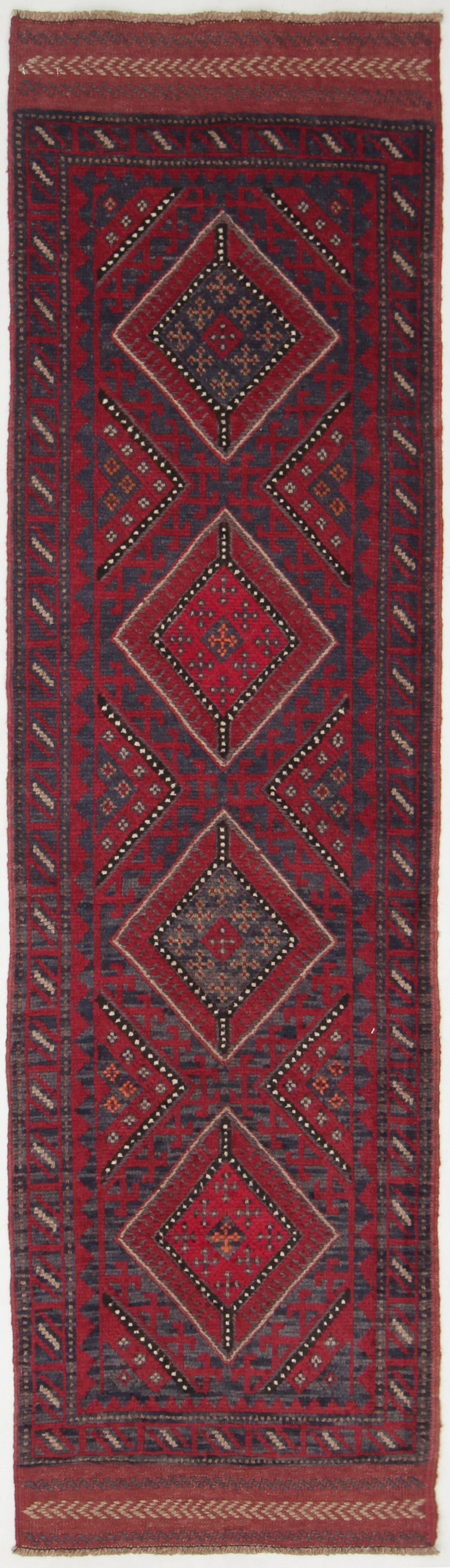 2' 6" x 8'  Multy Handmade Mashwani Afghan Rug Runner