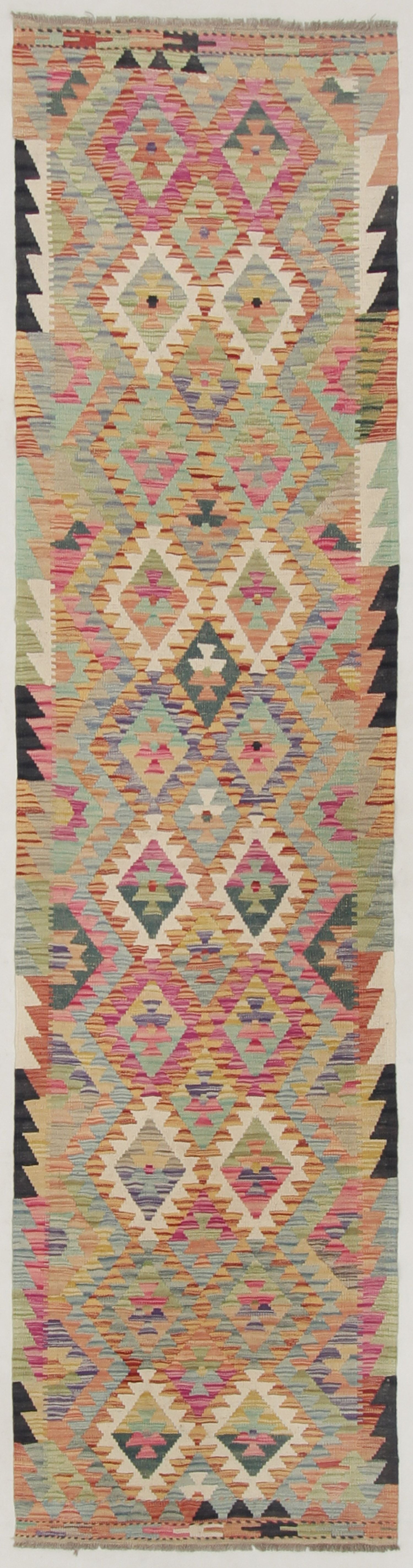 2' 6" x 10'  Multy Handmade Veggie Dye Kilim Rug Runner