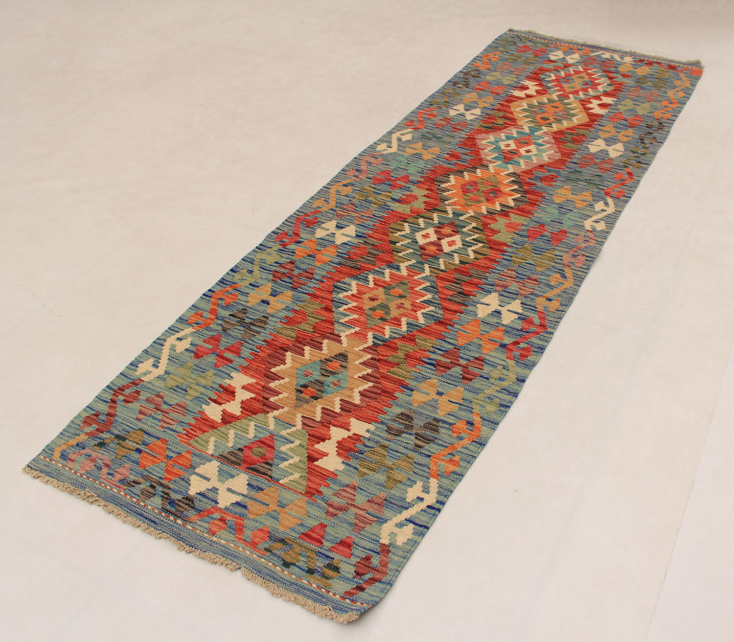 3' X 8'  Multy Handmade Veggie Dye Kilim Rug Runner
